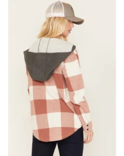 Cleo + Wolf Women's Buffalor Plaid Print Hooded Flannel Shirt 9 Cleo + Wolf Women's Buffalor Plaid Print Hooded Flannel Shirt -Western Cowboy Equipment Store 2000380772 200 P4