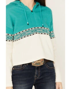 RANK 45 Women's Half Zip Hooded Pullover -Western Cowboy Equipment Store 2000382876 442 P3