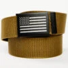 Hawx Men's Antiqued Flag Plaque Buckle Belt