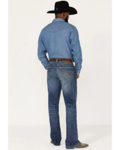 Rock 47 By Wrangler Men's Marina Del Ray Medium / Dark Wash Slim Bootcut Stretch Denim Jeans -Western Cowboy Equipment Store 2000384276 400 P3