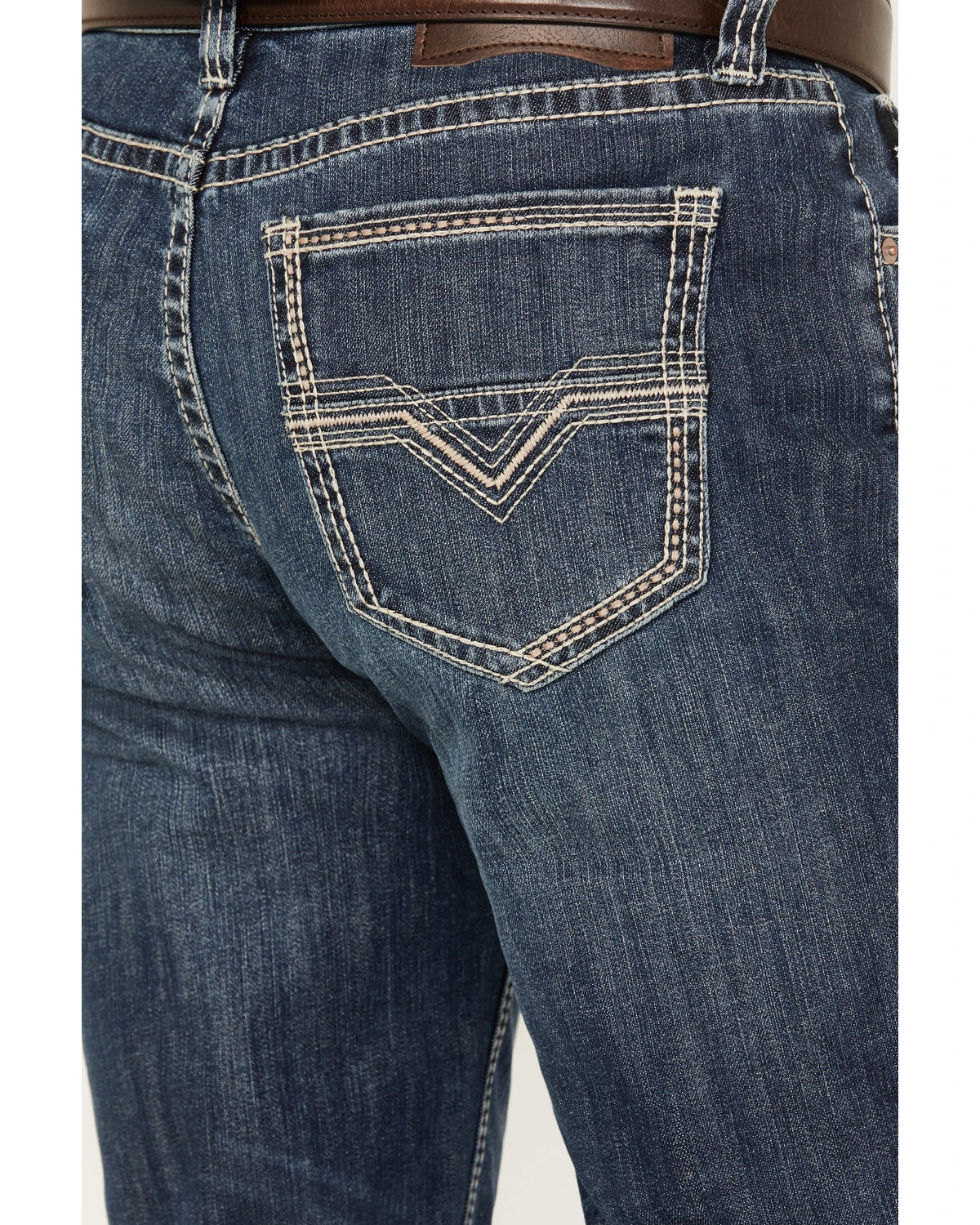 Rock & Roll Denim Men's Double Barrel Medium Vintage Wash Relaxed Bootcut Reflex Denim Jeans 4 Rock & Roll Denim Men's Double Barrel Medium Vintage Wash Relaxed Bootcut Reflex Denim Jeans - Image 2