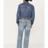 Rock & Roll Denim Men's Double Barrel Medium Vintage Wash Straight Reflex Denim Jeans -Western Cowboy Equipment Store 2000386195 414 P1