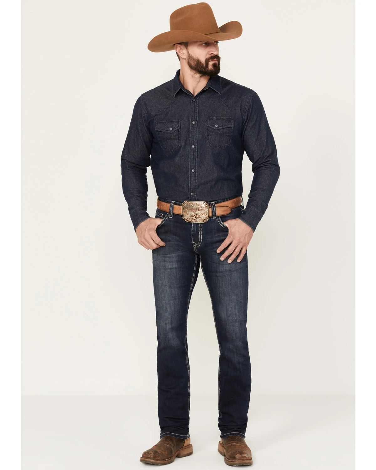 Rock & Roll Denim Men's Rifle Dark Vintage Wash Skinny Reflex Denim Jeans 5 Rock & Roll Denim Men's Rifle Dark Vintage Wash Skinny Reflex Denim Jeans - Image 3