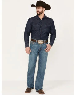 Rock & Roll Denim Men's Double Barrel Medium Wash Relaxed Straight Jeans -Western Cowboy Equipment Store 2000386202 414 P3