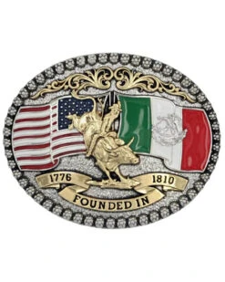 Montana Silversmiths Men's Independence Founded Attitude Buckle