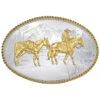 Montana Silversmiths Etched Mountains Pack Horse & Rider Western Belt Buckle -Western Cowboy Equipment Store 290D57 94 P1